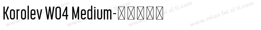Korolev W04 Medium字体转换